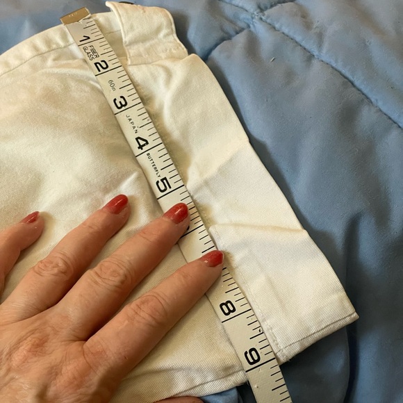 Westbound white Utility Cargo pants cropped size 14 cotton spandex five pocket - Picture 13 of 16